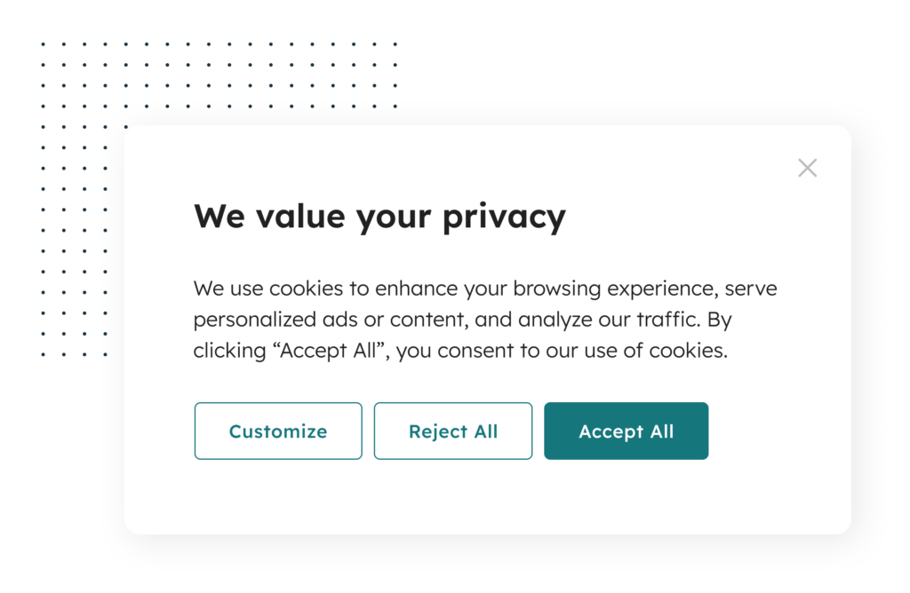 Personalization and cookie consent to protect consumer data privacy